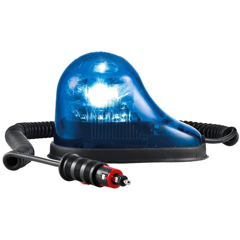 Gyrophare LED bleu support aimanté