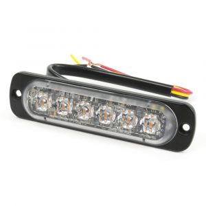 Feu à éclats ST6 - 6+6 LEDs - Ultra plat - Horizontal - 2 couleurs