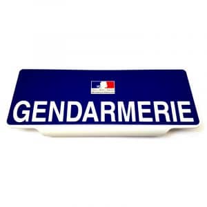 Clip Plaque Pare-Soleil Gendarmerie République Française Rétro-Réfléch