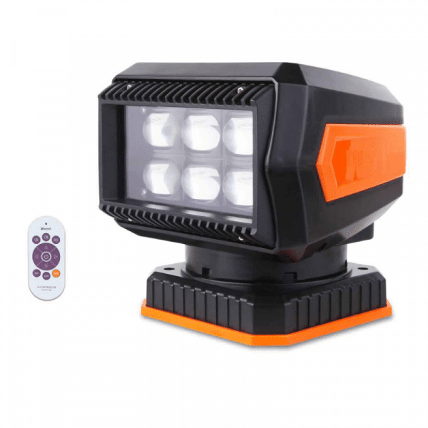 Projecteur motorisé 60W - Télécommande sans fil - Fixation permanente