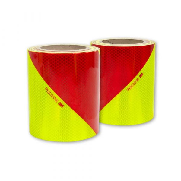 Lot de 2 rouleaux (1G+1D) Jaune-Rouge Classe B - 14 cm