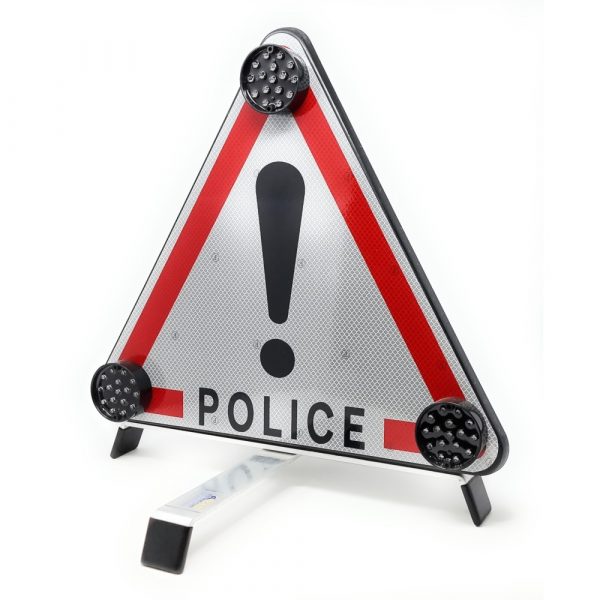 Triangle à LED 500 mm Autonome - Classe 2 - AK14+Police - Mobile – Image 2