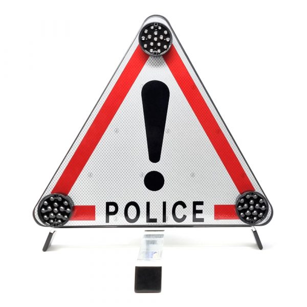 Triangle à LED 500 mm Autonome - Classe 2 - AK14+Police - Mobile – Image 3