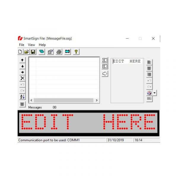 Logiciel SmartSign Message Editor pour PMV