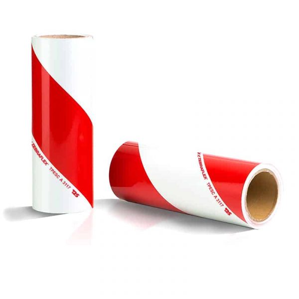 Kit de 2 Rouleaux (G+D) Rouge-Blanc Classe A – 28 cm – 9 m