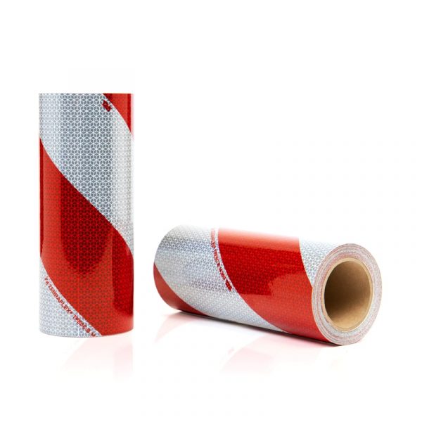 Kit de 2 Rouleaux (G+D) Rouge-Blanc Classe B – 28 cm – 10 m