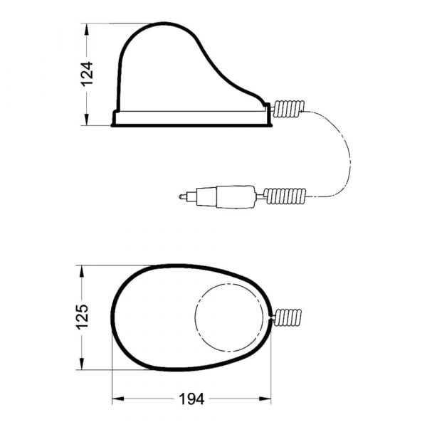 Gyrophare GDO - Halogène - Bleu - Magnétique PAC – Image 3