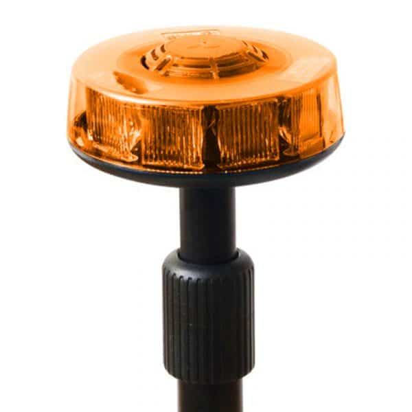 Mât moto 15 LEDs - Orange - 3 sections