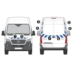 Kit Blanc-Bleu AVT+ARR PARTIEL - MERCEDES Sprinter H2 (2018-)