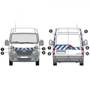 Kit Blanc-Bleu Partiel - RENAULT Master H2 (2014-2019)