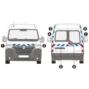 Kit Blanc-Bleu AVT+ARR PARTIEL - RENAULT Master H2 (2019)