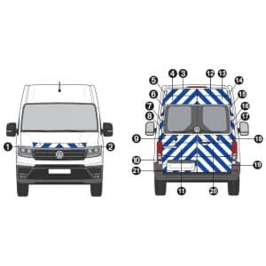 Kit Blanc-Bleu AVT+ARR TOTAL - VW Crafter H2 (2016-)