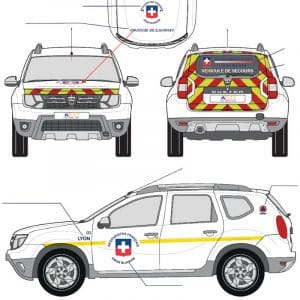 Kit Sérigraphie Croix-Blanche pour DACIA Duster (2010-2017)