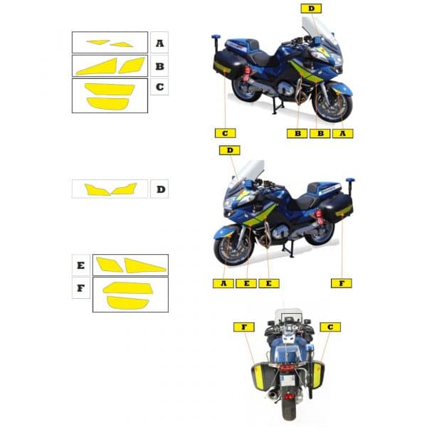 Kit Jaune Fluo Complet - BMW 1200 RT (2013)