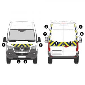 Kit Jaune-Bleu AVT+ARR PARTIEL – MERCEDES Sprinter H2 (2018)