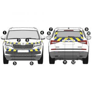 Kit Jaune-Bleu Partiel – SKODA Kodiaq (2020-2021)