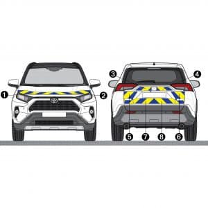 Kit Jaune-Bleu Partiel - TOYOTA RAV4 Hybride (2020)