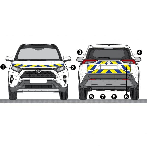Kit Jaune-Bleu Partiel - TOYOTA RAV4 Hybride (2020)