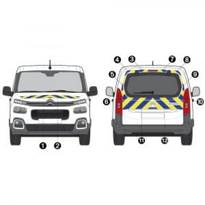 Kit Jaune-Bleu AVT+ARR PARTIEL - CITROËN Berlingo Hayon (2018)