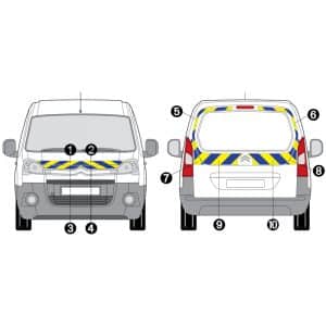 Kit Jaune-Bleu AVT+ARR PARTIEL – CITROËN Berlingo Hayon (2014-2017)