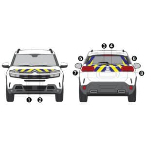 Kit Jaune-Bleu AVT+ARR PARTIEL - CITROËN C5 Aircross (2018-)