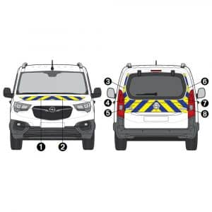 Kit Jaune-Bleu Partiel - OPEL Combo Life (2018-2024)
