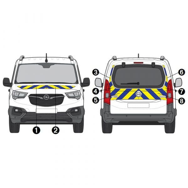 Kit Jaune-Bleu Partiel - OPEL Combo Life (2018-2024)