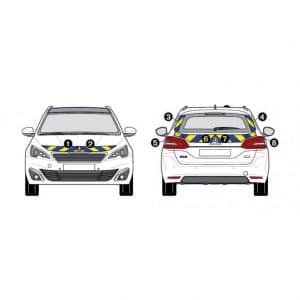 Kit Jaune-Bleu Partiel - PEUGEOT 308 SW (2014-2017)