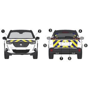 Kit Jaune-Bleu Partiel - PEUGEOT 2008 (2020)