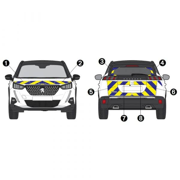 Kit Jaune-Bleu Partiel - PEUGEOT 2008 (2020)