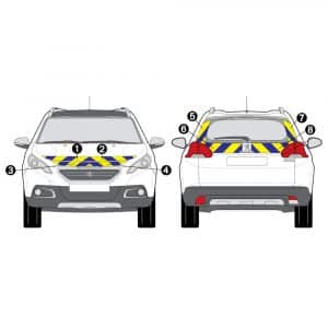 Kit Jaune-Bleu Partiel - PEUGEOT 2008 (2017-2019)