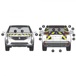 Kit Jaune-Bleu Partiel - PEUGEOT 3008 (2021)