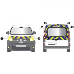 Kit Jaune-Bleu Partiel - RENAULT Kangoo 2 Portes (2013-2021)