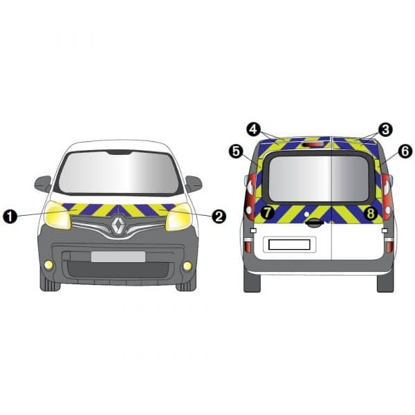 Kit Jaune-Bleu Partiel - RENAULT Kangoo 2 Portes (2013-2021)