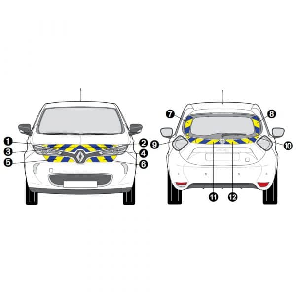Kit J-B AVT+ARR PARTIEL - RENAULT Zoé (2013-)