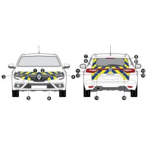 Kit Jaune-Bleu Partiel - RENAULT Mégane 4 Estate (2018)