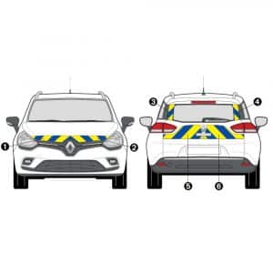 Kit Jaune-Bleu AVT+ARR PARTIEL - RENAULT Clio 4 Estate (2018)