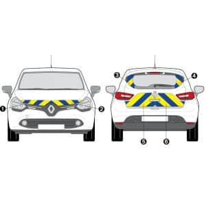 Kit Jaune-Bleu Partiel RENAULT Clio 4 (2012-2019)