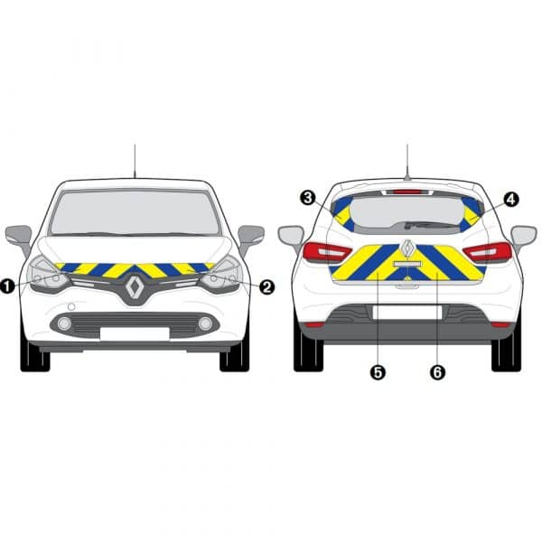 Kit Jaune-Bleu Partiel RENAULT Clio 4 (2012-2019)
