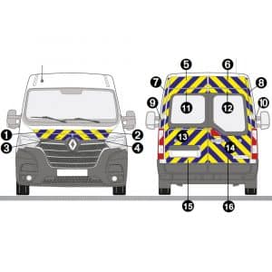 Kit Jaune-Bleu AVT+ARR TOTAL - RENAULT Master H2 Vitré (2019)