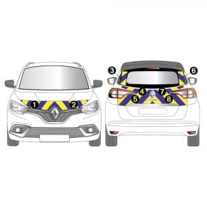 Kit Jaune-Bleu Partiel - RENAULT Scénic 4 Court (2016)