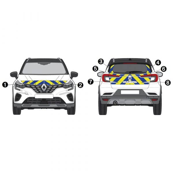 Kit Jaune-Bleu Partiel - RENAULT Captur (2020)