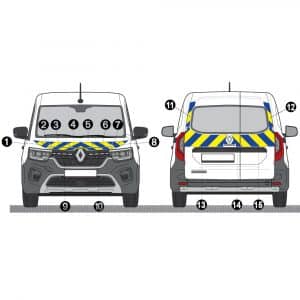 Kit Jaune-Bleu Partiel – RENAULT Kangoo 2 Portes (2021)