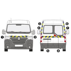 Kit Jaune-Bleu AVT+ARR PARTIEL - RENAULT Master H2 Vitré (2019)