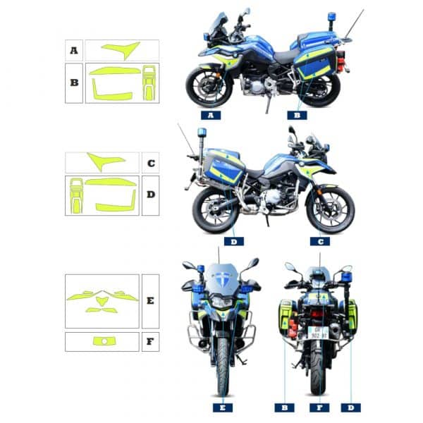 Kit Jaune Fluo Complet – BMW F 750 GS (2022)