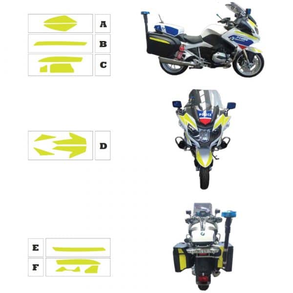 Kit Jaune Fluo Complet - BMW 1200 RT (2015)