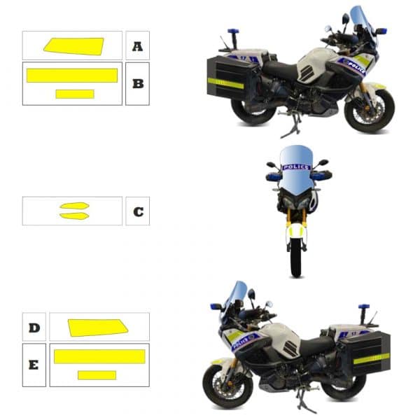 Kit Jaune Fluo Complet – YAMAHA 1200 XTZ (2010)
