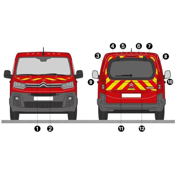 Kit Jaune-Rouge Partiel – CITRÖEN e-Berlingo Hayon (2022-2024)