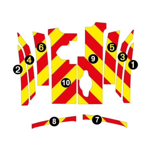 Kit Jaune-Rouge Partiel – CITROËN ë-Jumpy 2 Portes (2020) – Image 2