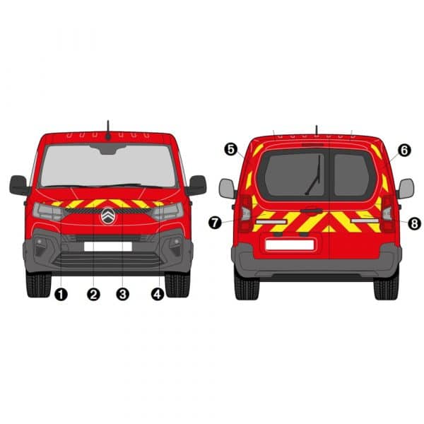 Kit Jaune-Rouge Partiel - CITRÖEN Berlingo 2 Portes (2023)